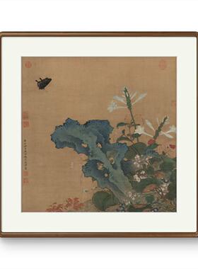 书房有框客厅玄关花鸟画