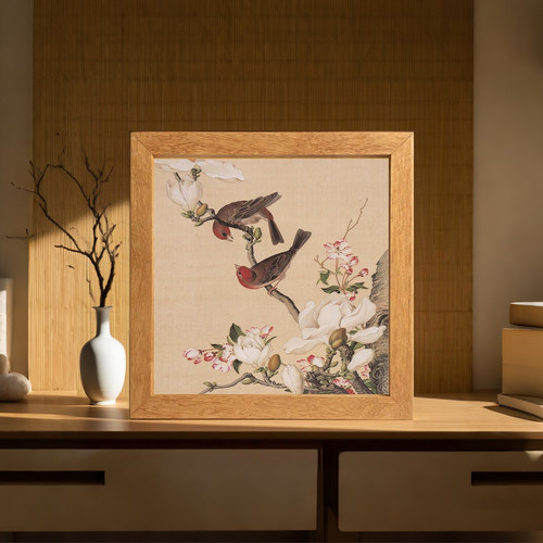 直播专属（仙萼长春图） 国风摆台现代餐厅挂画郎世宁国画 - 图1