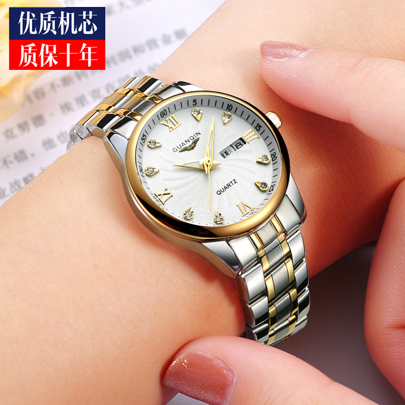 瑞士冠琴女士防水时尚新款简约女表 冠琴瑞宏国产腕表