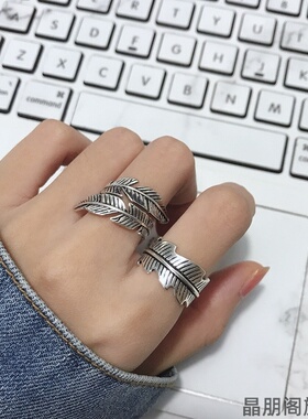 复古时尚冷淡风花藤戒指