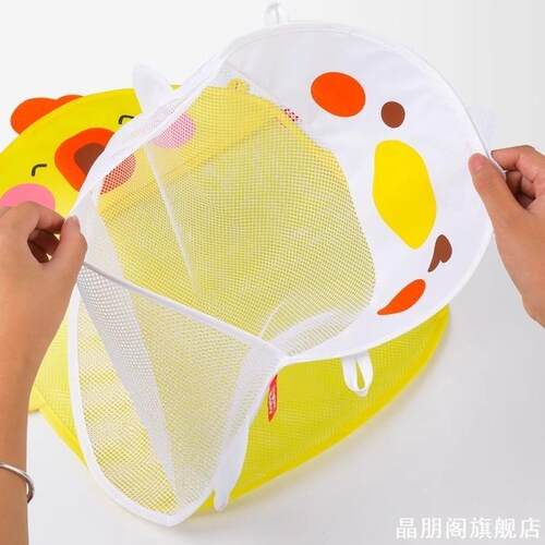 网兜创意男孩收纳袋洗澡儿童玩具男女动物用品网袋挂式小鸭子卡通 - 图2