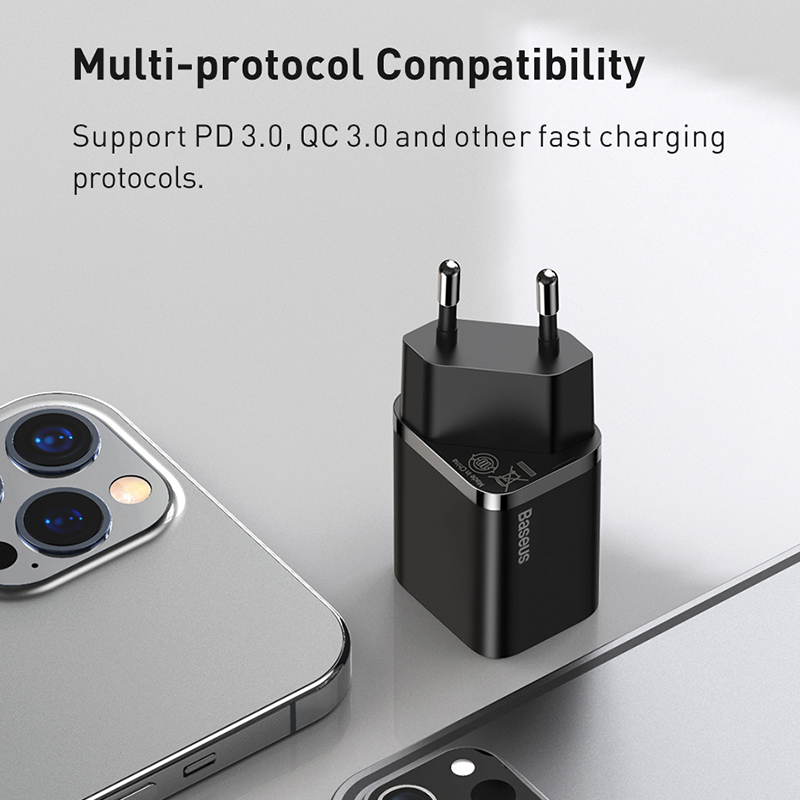 Baseus PD Fast Charger 30W USB Type C Charger QC3.0 USB C Quick Charge Super Si超级硅快充充电器 - 图2