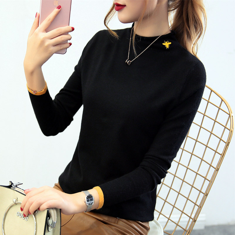 半高领打底衫女士长袖2020洋气毛衣 mihemna毛针织衫