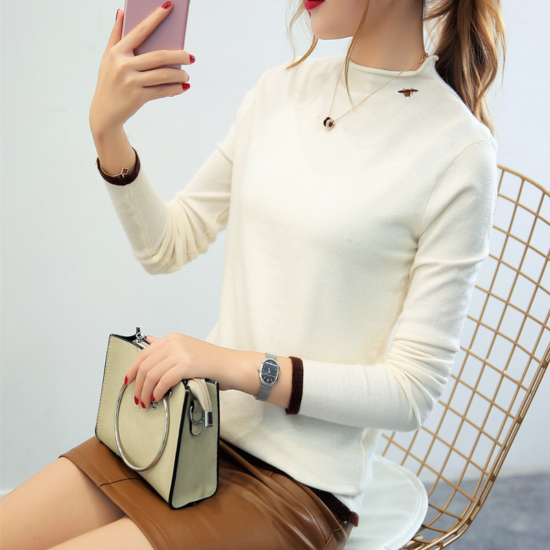 半高领打底衫女士长袖2020洋气毛衣 mihemna毛针织衫