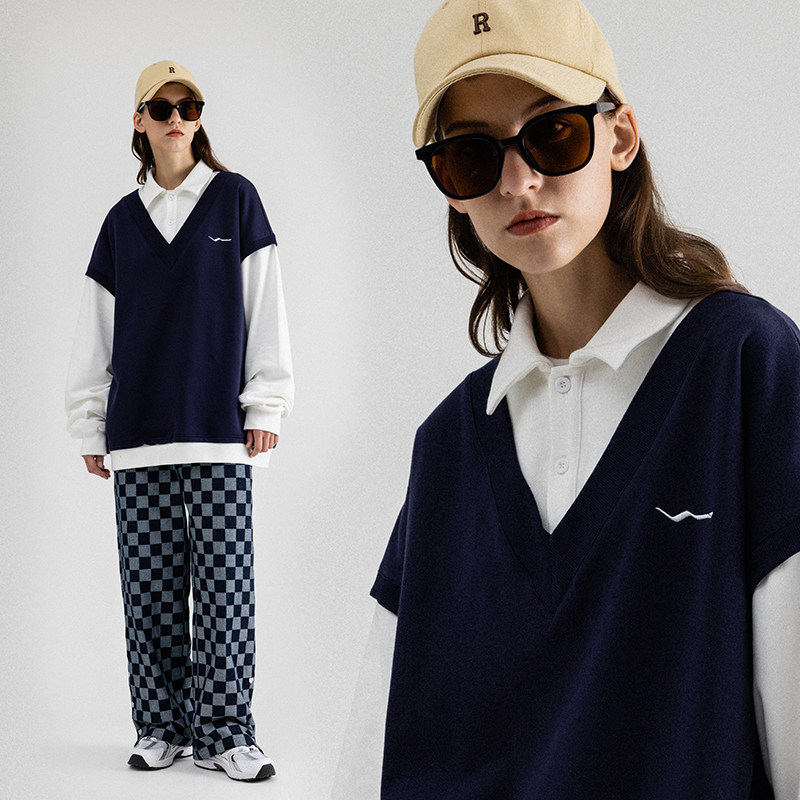 zuobeika国潮假两件女2022新款卫衣 佐贝卡卫衣/绒衫