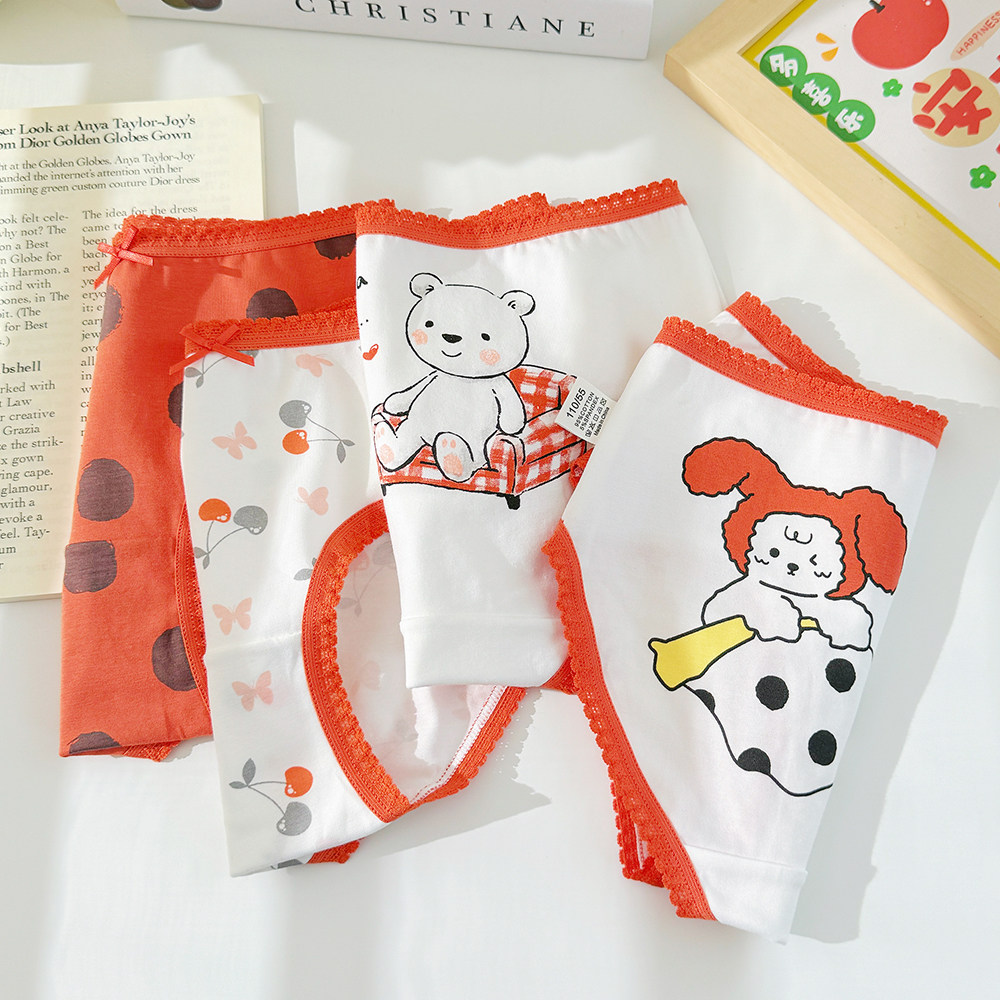儿童内裤女童a类纯棉小熊宝宝裤衩小中大童三角短裤薄款不夹屁屁,淘宝优惠券,粉丝福利购,淘宝优惠卷