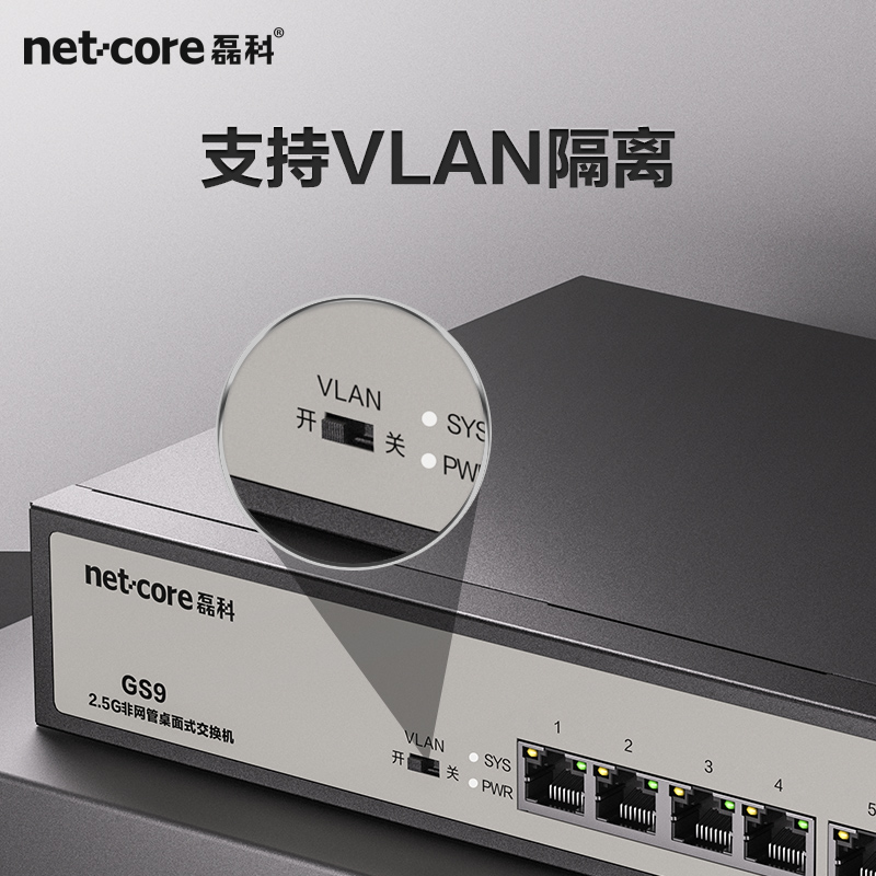 netcoreڿ8 2.5G 10G SFP֧¼ҵVLANǧ׼ð߷弴GS9