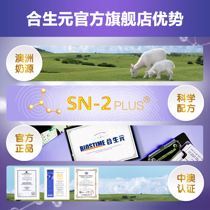合生元官方旗舰店合生元可贝思羊奶粉幼儿3段 100%纯羊乳蛋白800G*4罐（1-3岁）2
