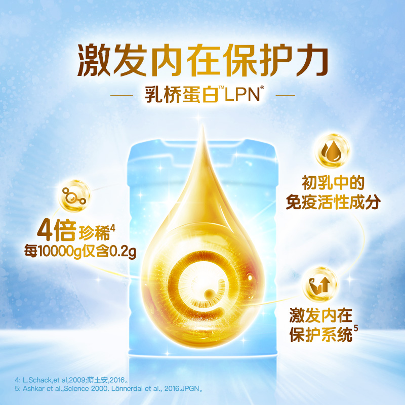 4罐合生元爱斯时光奶粉2段800g*4