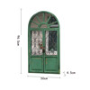 Retro distressed wall decoration mirror solid wood courtyard balcony