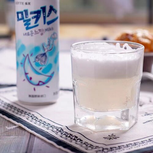 韩国进口乐天milkis妙之吻乳味碳酸饮料进口网红牛奶苏打气泡水 - 图1