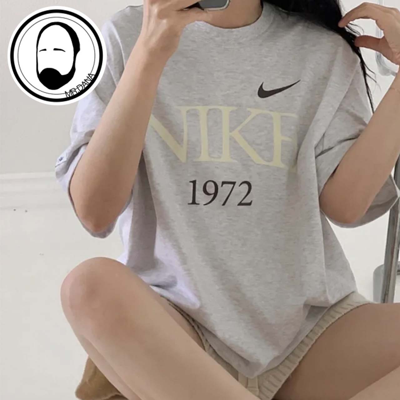 NIKE耐克短袖1972印花女圆领针织宽松透气运动半袖T恤FQ6601