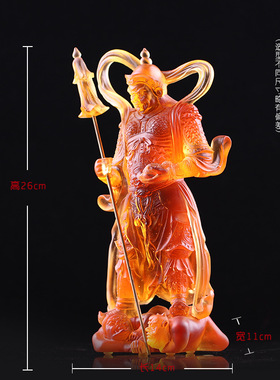 26cm四大天王金刚护法琉璃佛像药师坛城摆件寺院家居供奉佛堂
