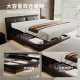 Mousse flagship store modern simple leather bed master bedroom
