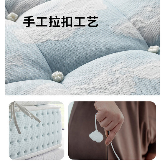 Mousse hand-drawn pattern latex mattress with removable cushion