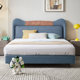 Mousse children's bed modern simple solid wood environmentally friendly technology cloth boys and girls 1.5m Mousse furniture