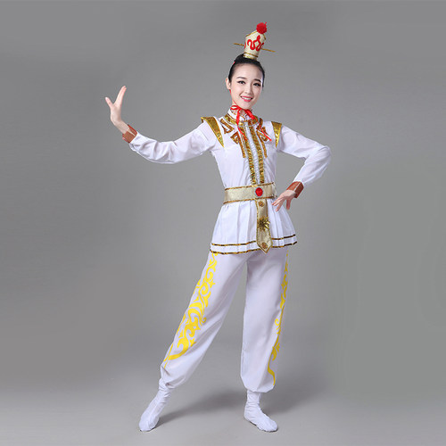 花木兰成人开场舞戏曲演出服腰鼓队舞台打鼓服装女戏服古装表演服 - 图3