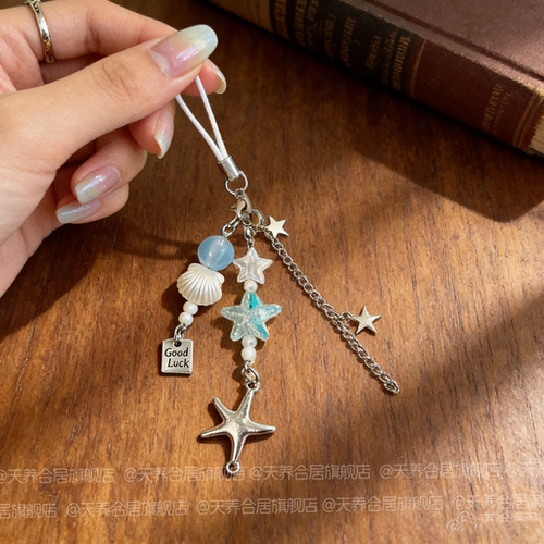 星星链条手机diy通用ins风挂件挂饰ccd挂绳串珠手机链相机少女心 - 图3