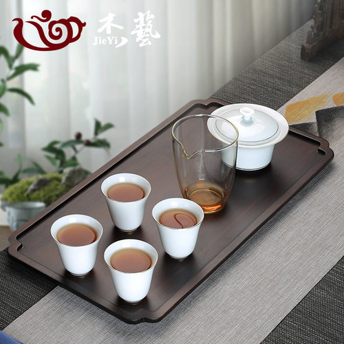 茶盘日式家用客厅茶奉盘长方形竹制小型茶海简易茶托盘茶具干泡台 - 图2