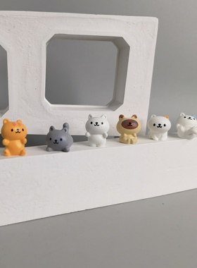 微缩卡通小猫爬架车载中控桌面工位装饰品小摆件显示屏治愈小礼物