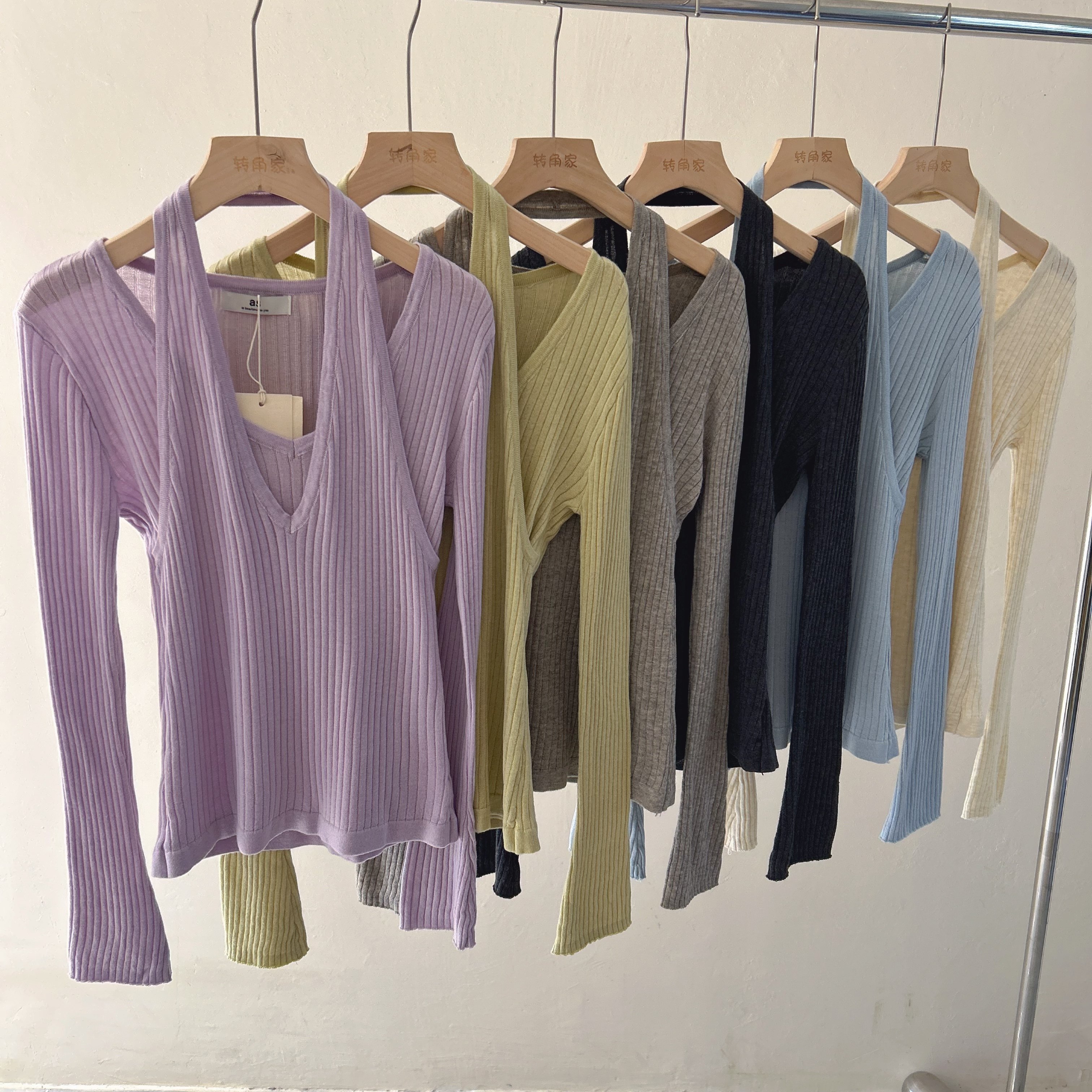 V领2026年春季挂脖假两件针织简约时尚小衫修身显瘦含羊毛,淘宝优惠券,粉丝福利购,淘宝优惠卷