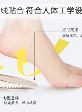 仿生硅胶半垫增高鞋垫久站不痛