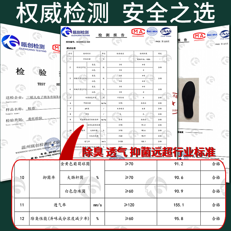 中药净味抑菌除臭鞋垫男女吸汗防臭透气汗脚专用软超软久站双面穿 - 图0