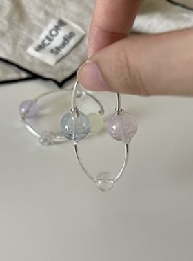 Ojala原创设计月光系列不规则小众时尚高级清冷淡风水晶手链