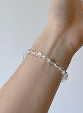 人鱼泪｜天然白水晶手串女高级轻奢百搭手链清冷感新中式国风礼物