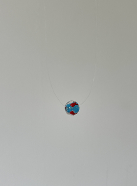 小众个性ins风琉璃金鱼可爱日系隐形鱼线项链锁骨链夏日饰品