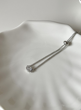 Ojala小众精致单钻手链日常通勤百搭时尚饰品