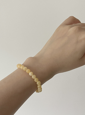 遇萤｜Ojala原创天然黄玉手串新中式古风饰品简约设计男女款手链