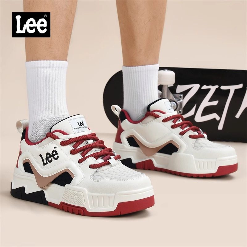 Lee男鞋官方正品休闲板鞋男2026新款春季鞋子厚底潮鞋真皮运动鞋,淘宝优惠券,粉丝福利购,淘宝优惠卷