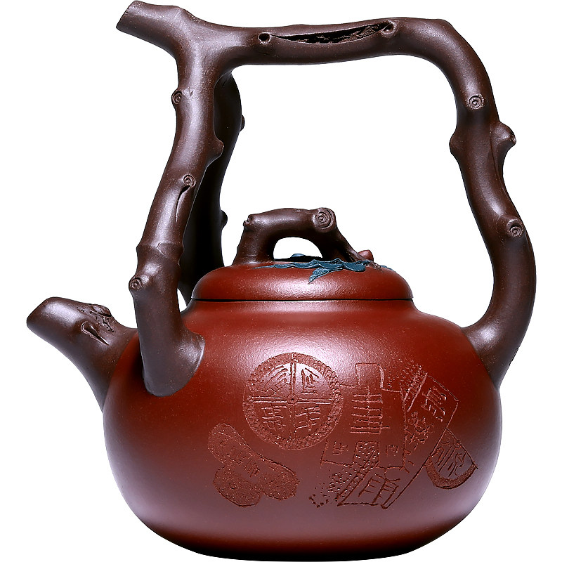 和泥有缘宜兴紫砂壶原矿底槽清纯全手工泡茶壶茶具套装东坡提梁_虎窝淘
