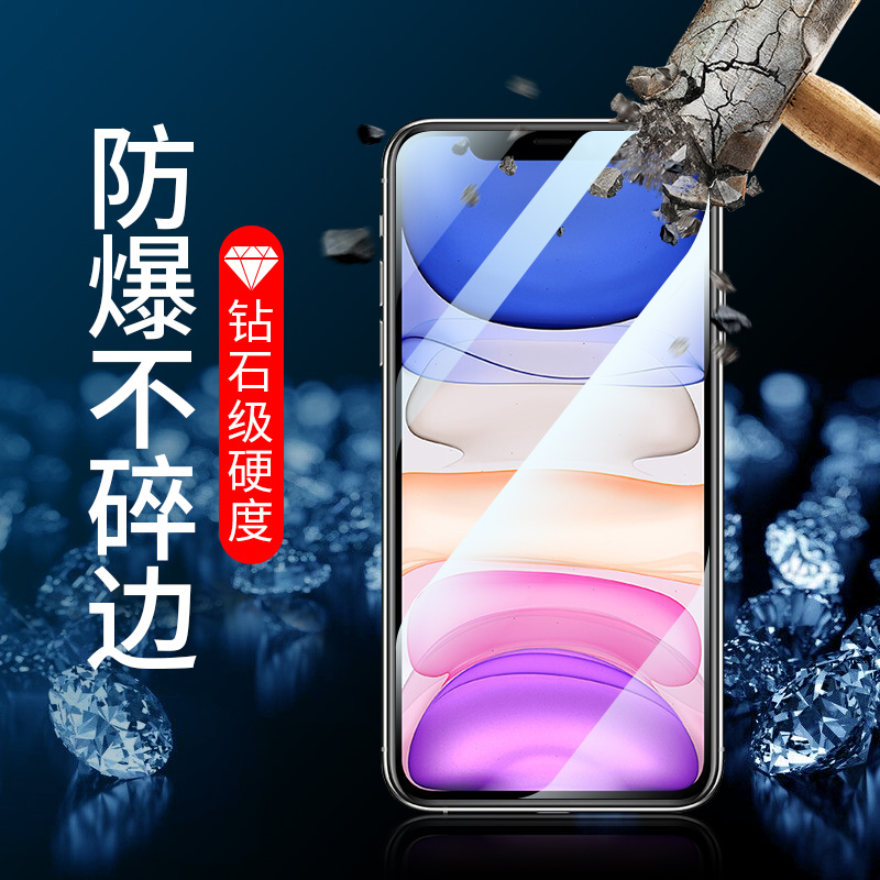 适用iPhone11防窥钢化膜X苹果12手机11Pro全屏覆盖Promax磨砂10不沾指纹xsmaxs防偷窥pm屏幕xsmas陶瓷xsm贴膜 - 图3