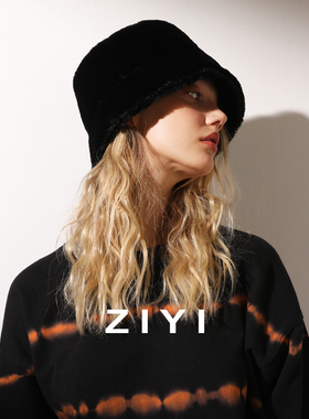 ziyi渔夫帽女秋冬款厚百搭纯色