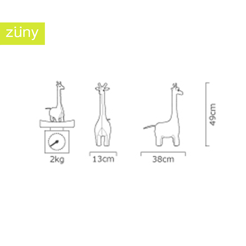 台湾Zuny 手工皮质动物门挡/玩偶/办公室摆件/长颈鹿门档 - 图3