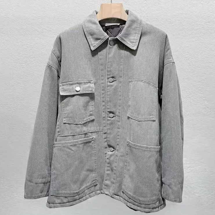 高品质!statement韩国2025秋季宽松显瘦夹棉牛仔外套女薄款棉衣 - 图2