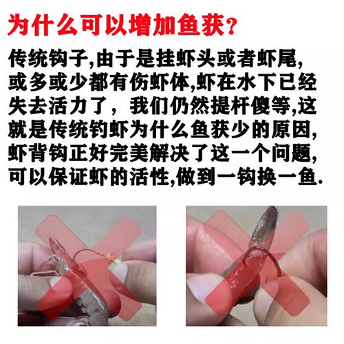 海钓飘虾米鱼虾背钩活虾钩路亚鲈鱼石斑筏钓矶钓专用斜口尖勾钩组 - 图2