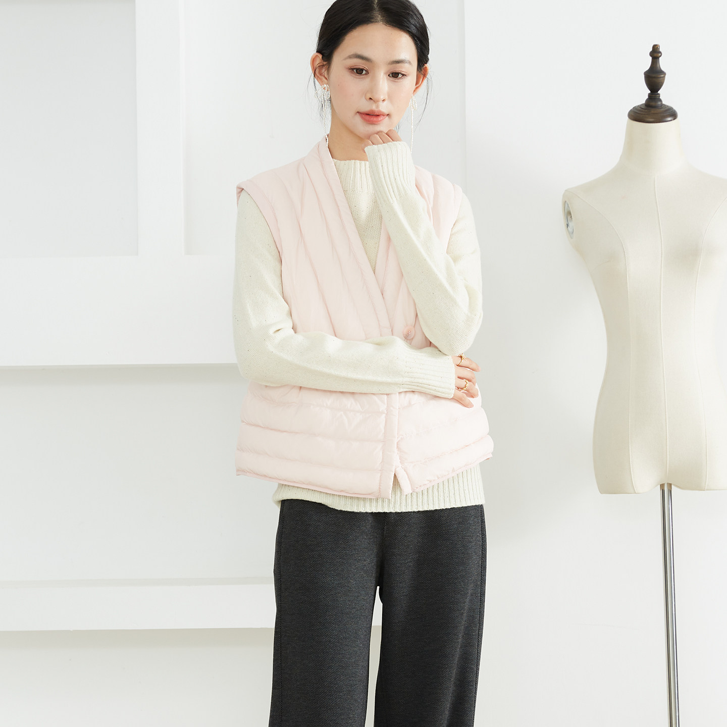 特惠90白鸭绒羽绒马甲女宽松显瘦轻薄保暖防水鸭绒服马夹外套冬,淘宝优惠券,粉丝福利购,淘宝优惠卷