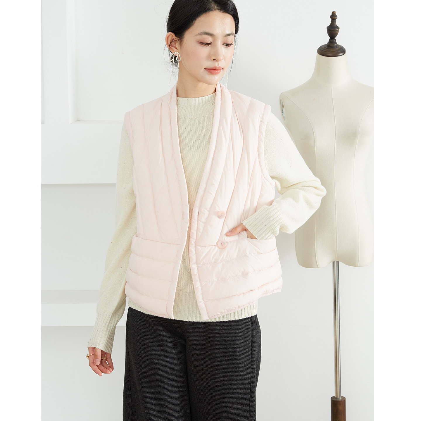 特惠90白鸭绒羽绒马甲女宽松显瘦轻薄保暖防水鸭绒服马夹外套冬,淘宝优惠券,粉丝福利购,淘宝优惠卷