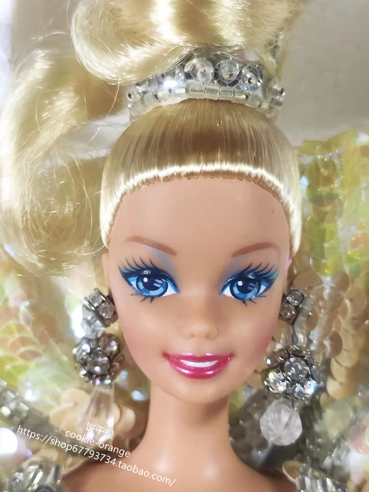 发 Barbie Platinum Bob Mackie 1991铂金钻石芭比娃娃-图1