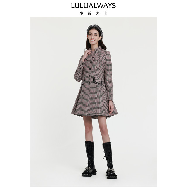 LULUALWAYS I love Lulu's new fashionable and British style mid-length woolen coat