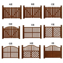 Outdoor anti-corrosive wood door Double open door Garden Arches Wooden wood Fence Fence garden fence Gate Villa Gate