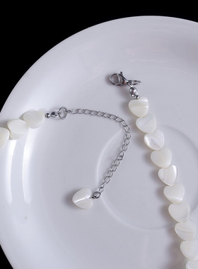 时尚个性10mm贝壳珠短项链