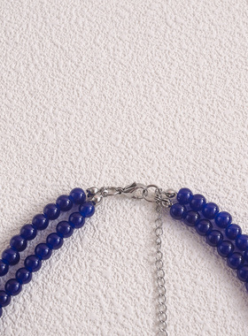 复古双层渐变大小塔珠链