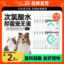 Bestseller Pets Free Wash Gloves Kittens Deep Cleaning Wet Towels Dry Cleaning Disinfection Gloves 2 Pieces Packs