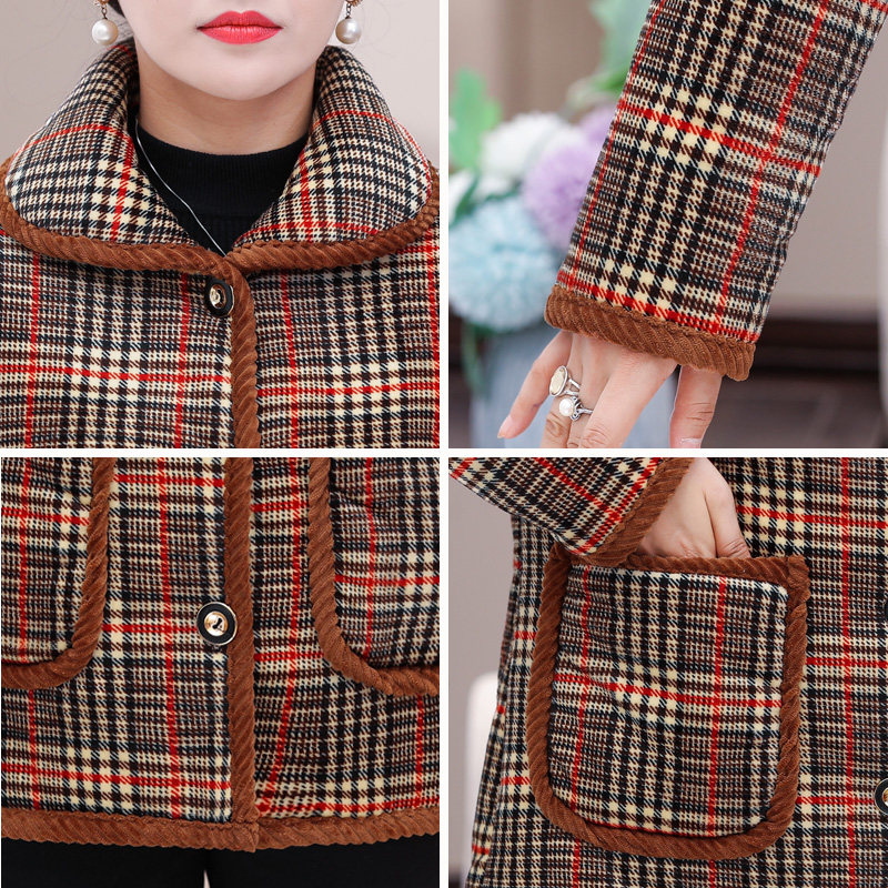 千丝鹿妈妈加绒加厚中老年女装棉服 千丝鹿中老年女装