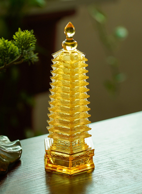 琉璃缕空十三层文昌塔摆件