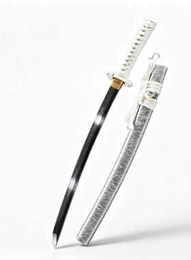 白色居合刀东洋武士短刀覆土烧刃胁差日本刀外贸刀剑收藏未开刃
